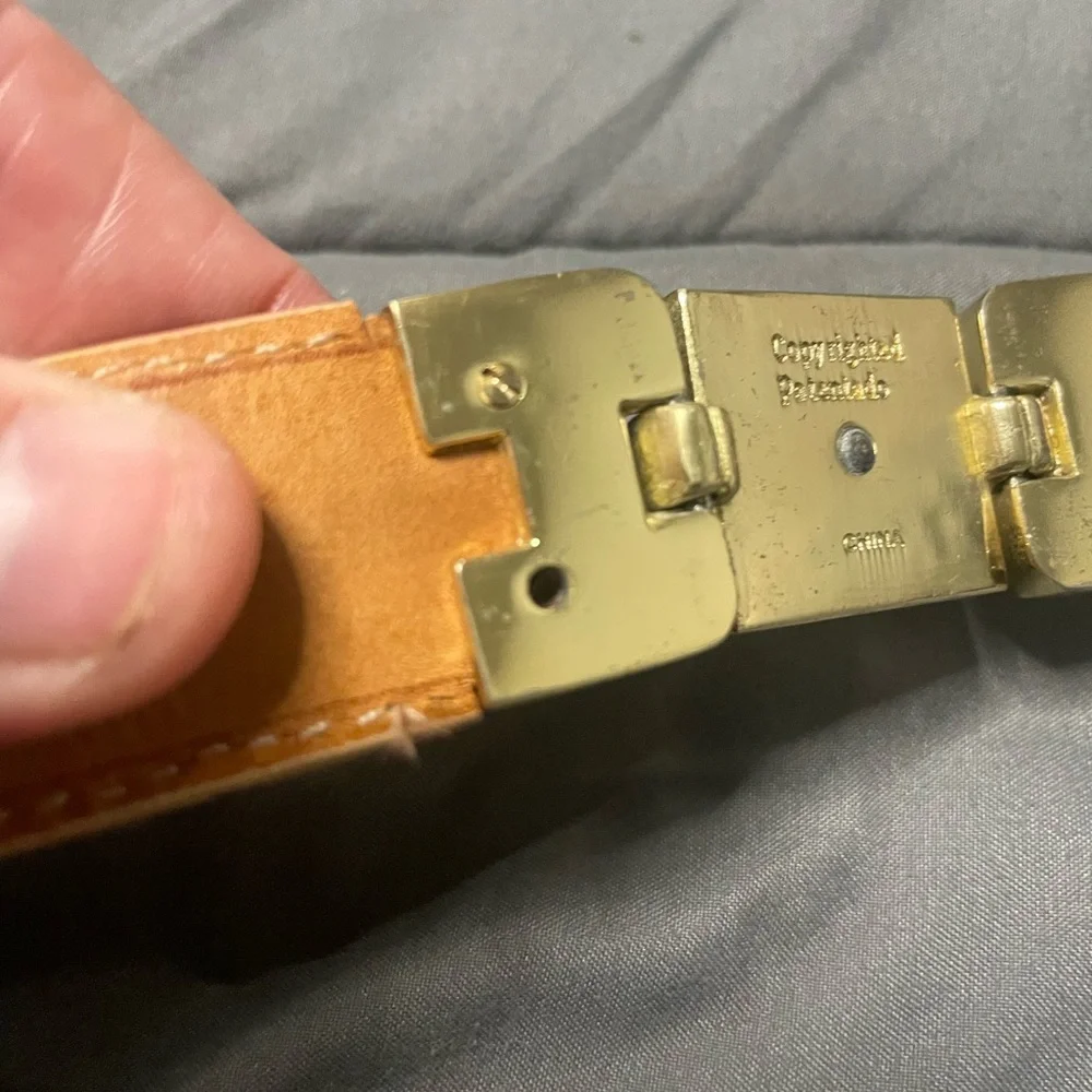 Hornback Alligator Belt Gold Lion hardware kids size 28
